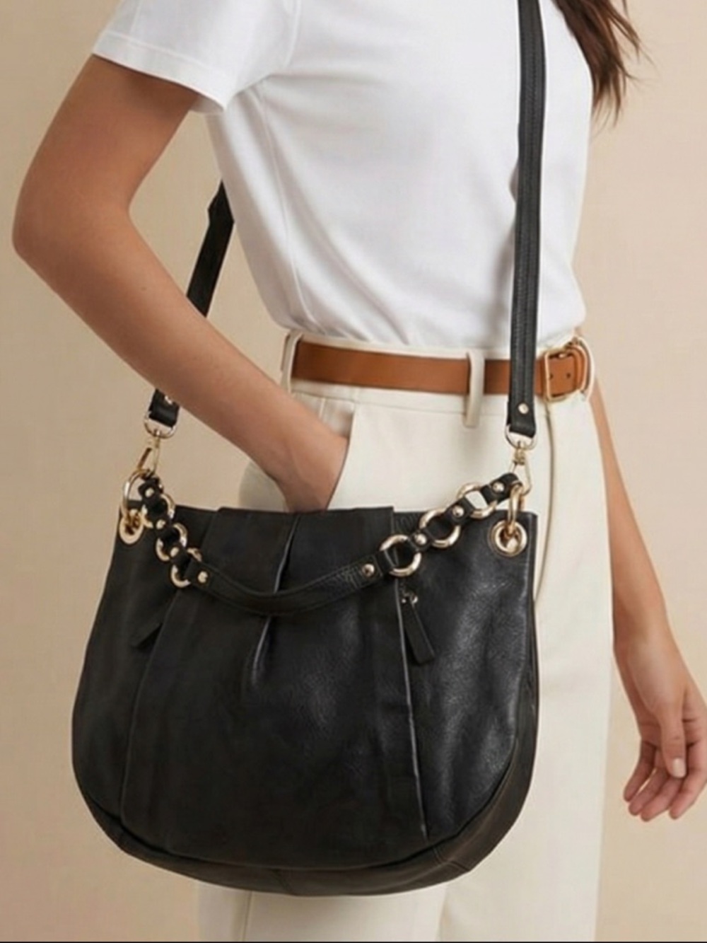 Vince Camuto Crossbody Leather Shoulder Tote